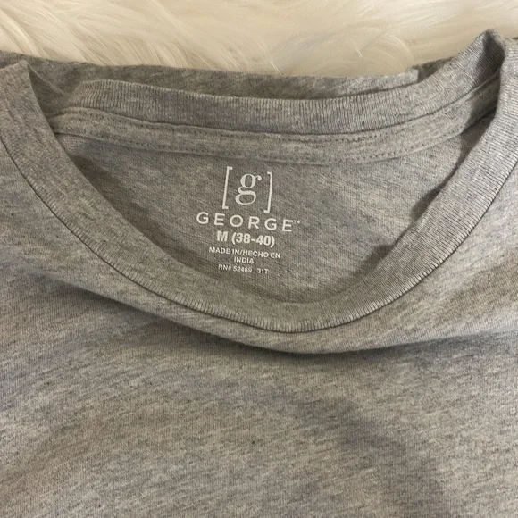 ❗️LAST CHANCE❗️EXCELLENT CONDITION! GEORGE HEATHER GREY SOFT LONG SLEEVE TEE M - Picture 7 of 10